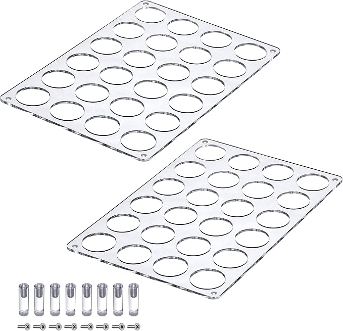 Amazing Abby 2-Pack 24-Slot Flat Acrylic Coffee Pod Holder, Large-Capacity - Image 8