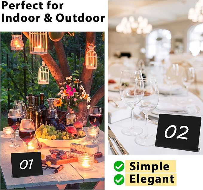 12 Pcs Mini Chalkboard Signs, Small Table Place Cards, Durable Chalk Board Signs - Image 5