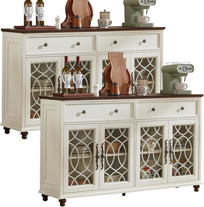 Joaxswe Large Sideboard Buffet Cabinet Set of 2 by Joaxswe