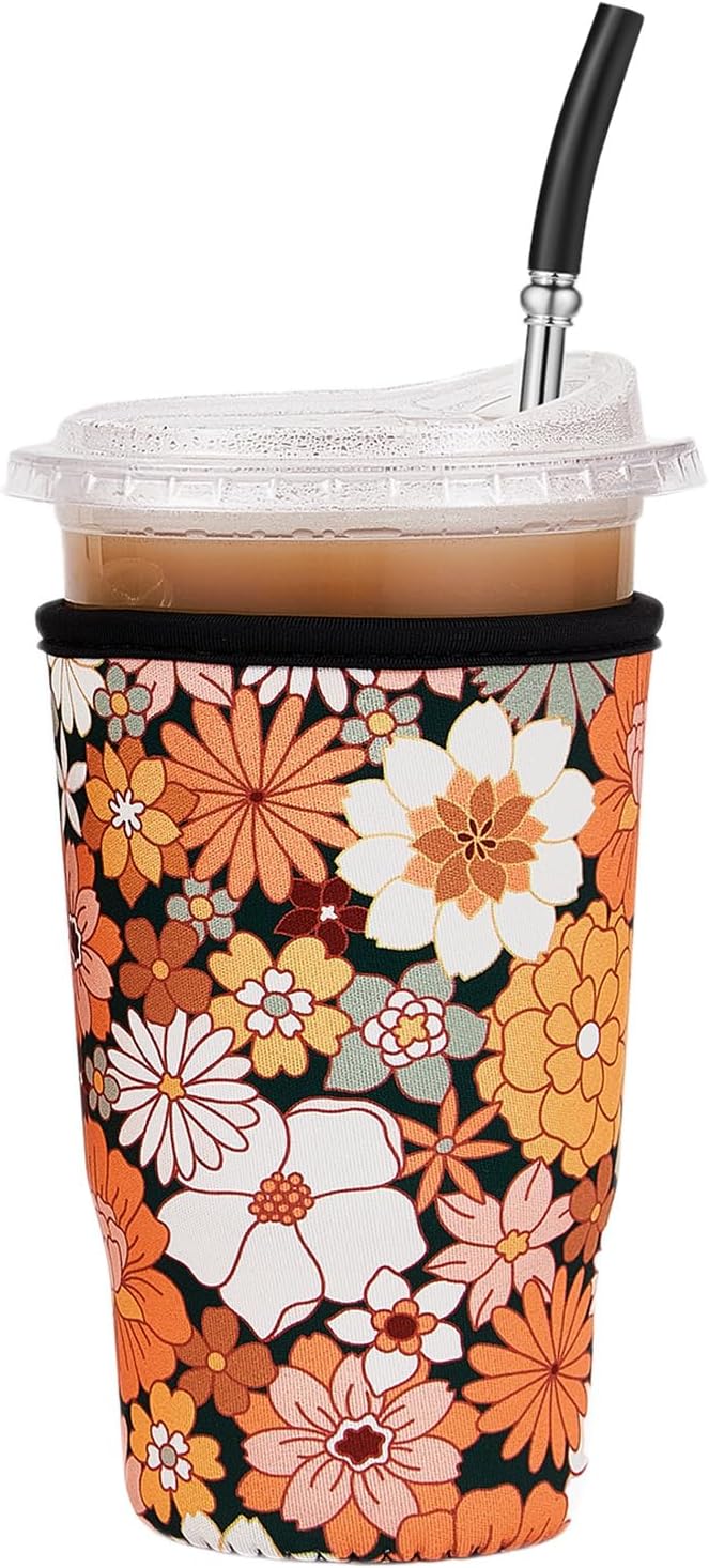 Iced Coffee Sleeve Reusable Large 30-32oz by Cavllson