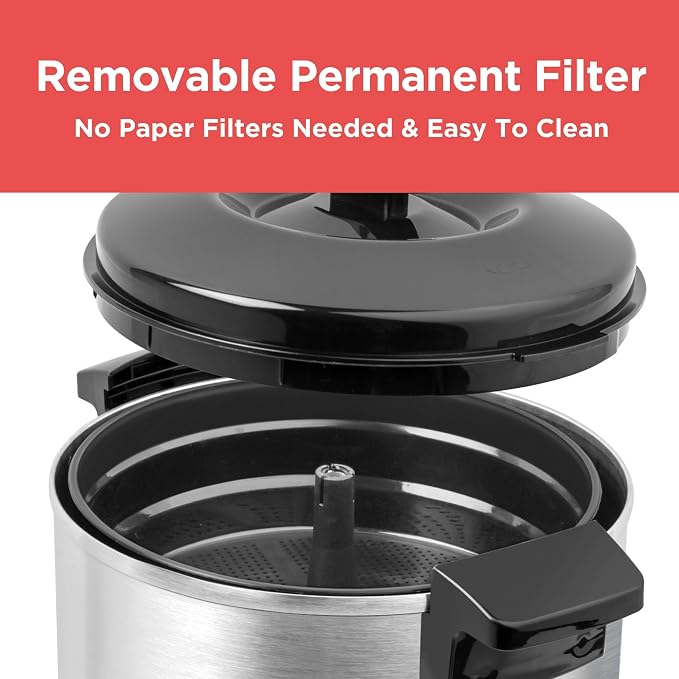 BLACK+DECKER 40 Cup Coffee Urn, Fast Brewing, Keep Warm Function, Heat - Image 4