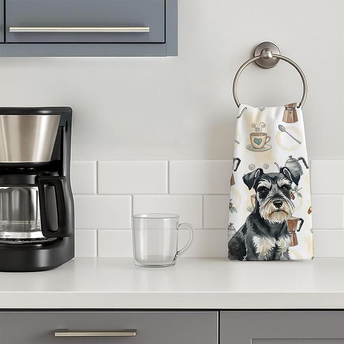 Caroline's Treasures Black & Silver Miniature Schnauzer Coffee Bar Kitchen - Image 3