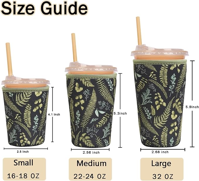 Reusable Insulated Sleeve for Iced Coffee Cup, Beverage Holder for Iced Coffee - Image 5