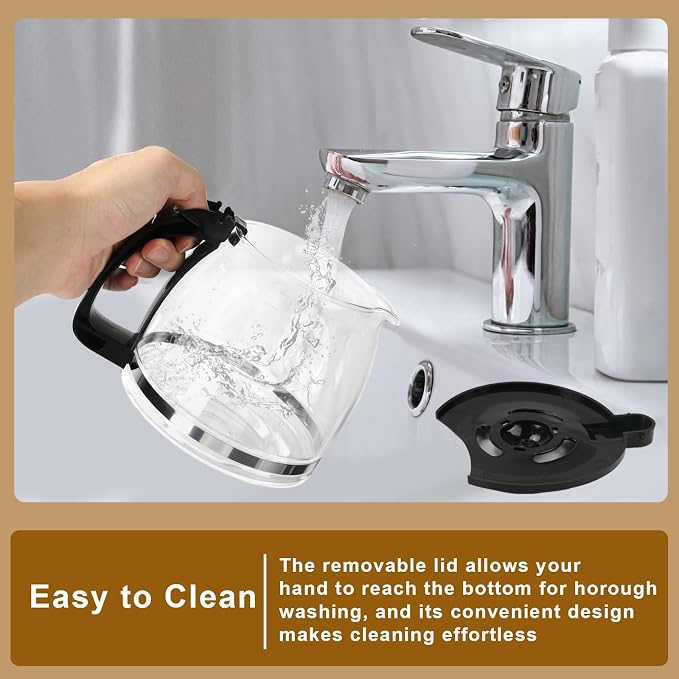 12-Cup Glass Coffee Carafe for Drip Coffee Makers – 1.8L Universal Replacement - Image 7