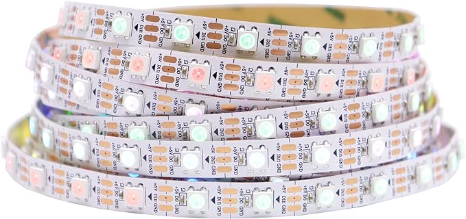 WS2812B IC RGB 5050SMD ECO Individual Addressable LED Strip Light, 16.4FT by LOAMLIN