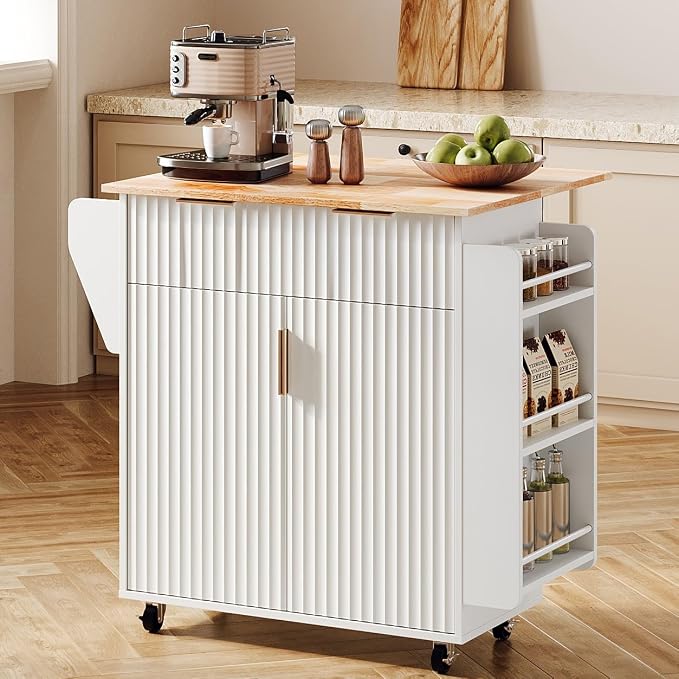 VINGLI Kitchen Cart on Wheels - Image 9