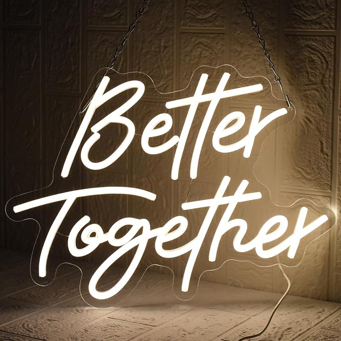Better Together Neon Sign, Wedding Neon Sign, LED Neon Light - Image 5