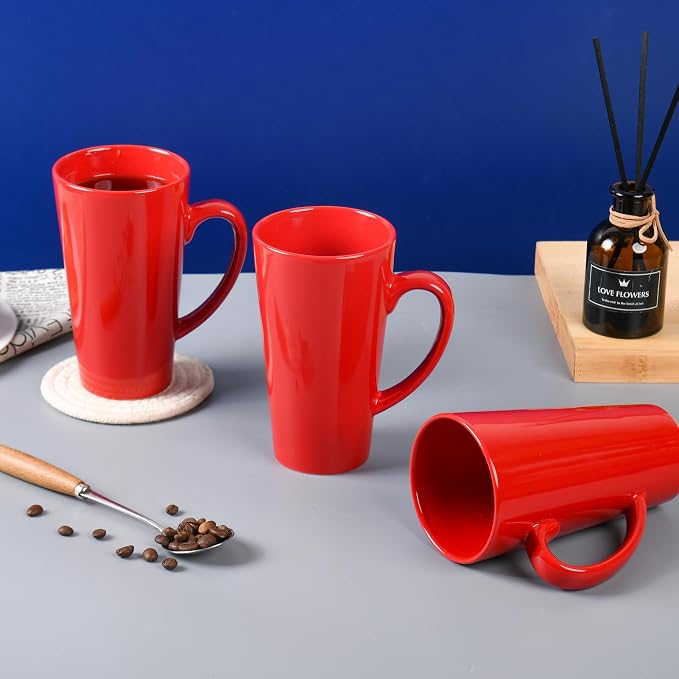 BYCNZB 16oz black Funnel Ceramic Tall Coffee Mugs - Image 6