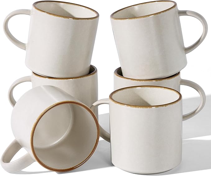 famiware Coffee Mugs Set of 6 Nebula 14oz Coffee Mugs, Ceramic Cup Set by Famiware