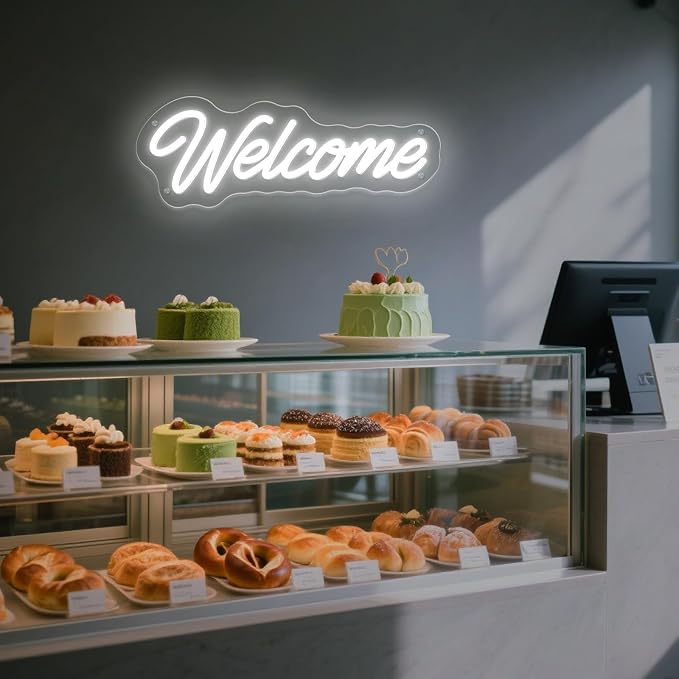 Welcome Neon Sign USB Powered Three Adjustable Brightness Lights Sign - Image 8