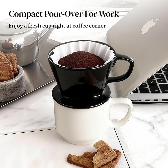 DOWAN Pour Over Coffee Maker, Non-Electric Pour Over Coffee Dripper, Manual - Image 5