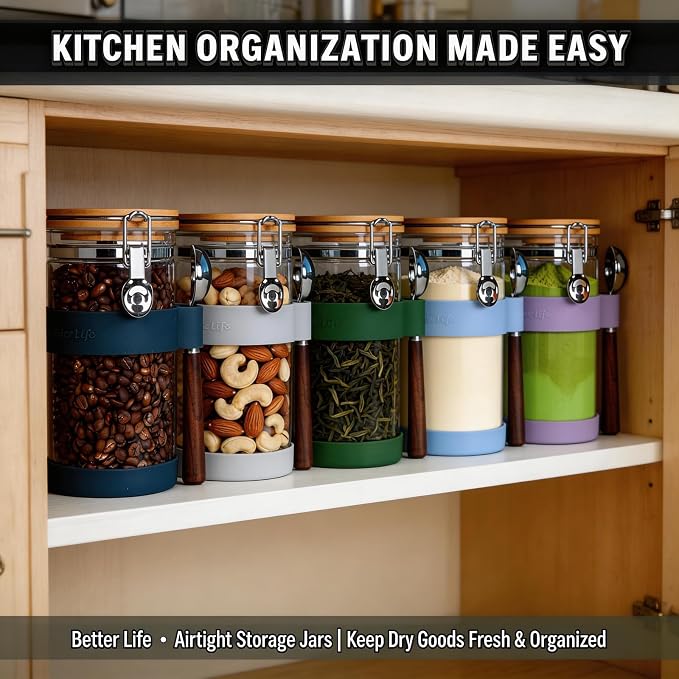 KKC 40oz Airtight Glass Coffee Canister - Image 3