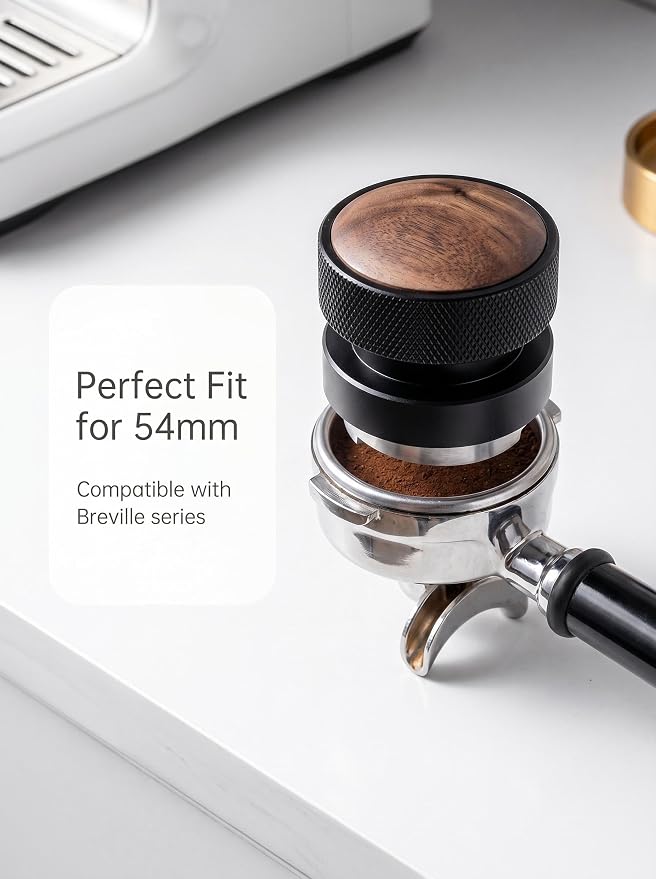 53mm Walnut Espresso Distributer, Gravity Adaptive Espresso Distribution Tool | - Image 4