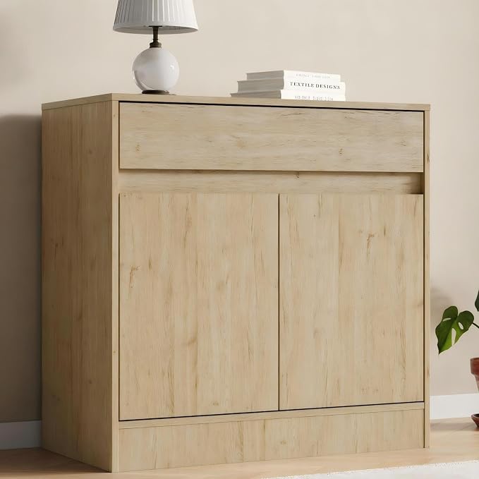 Housoul Buffet Cabinet with 2 Doors and Drawer, Coffee Bar Cabinet with by Housoul