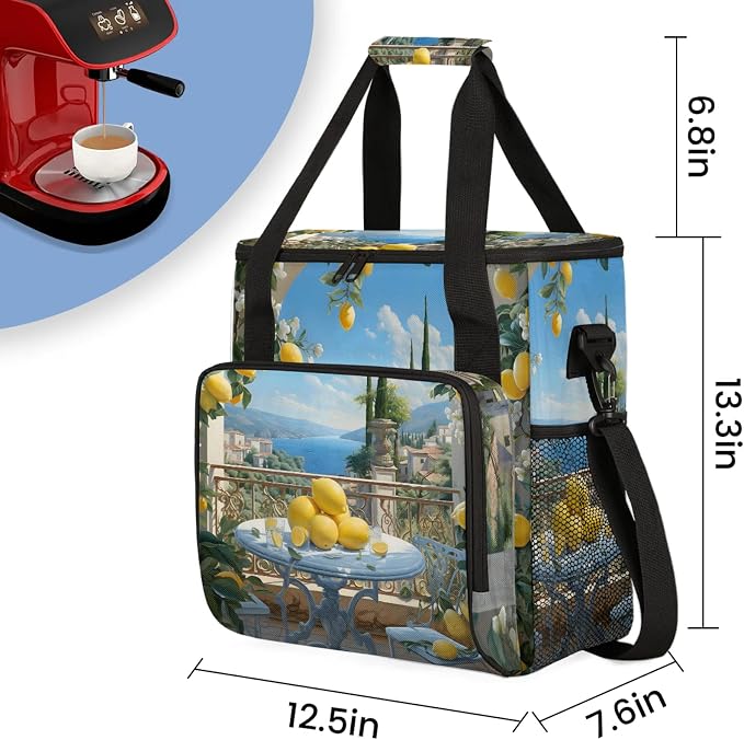 Lemon Tree Landscape Coffee Maker Carring Bag, Large Insulated Storage - Image 2