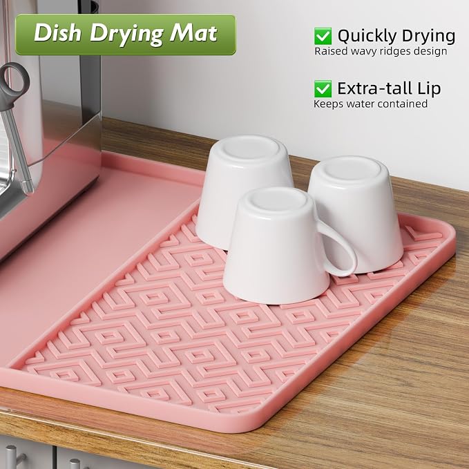Silicone Coffee Mat with Raised Edges 24" x 16" – Waterproof Countertop Mat - Image 7