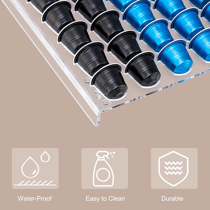 SUMERFLOS Coffee Pod Storage Organizer Tray Drawer, Holds 42 Capsules Compatible - Image 4