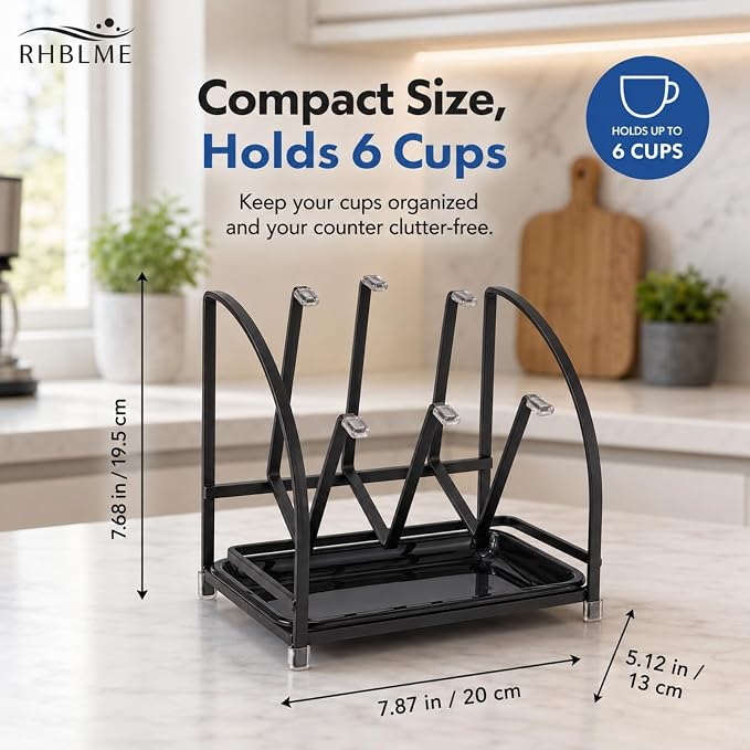 RHBLME 2 Packs Glass Drying Rack, Vertical Bottle Drying Rack Glass Bottle - Image 2