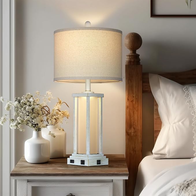 Cinkeda 27" Tall Vintage Table Lamp Set of 2 - Image 6