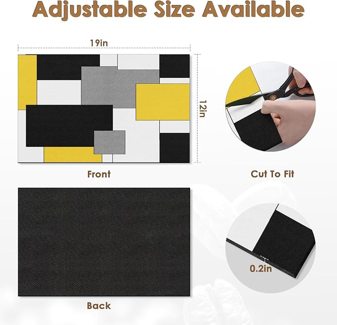 Arttown Coffee Mat for Countertops, Fit Under Coffee Maker Espresso Machine - Image 3