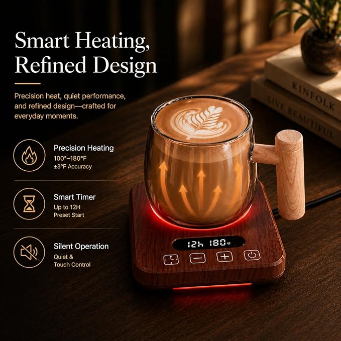 Coffee Mug Warmer for Desk, 36W Electric Cup Warmer - Image 3