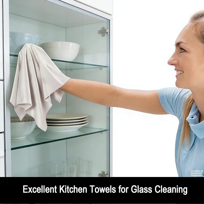 Wine Glass Polishing Cloth Microfiber Cleaning Cloths Kitchen Towels Glassware - Image 5