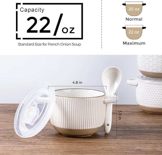 GBhome 22 Ounces Soup Bowls - Image 3