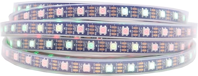 WS2812B IC RGB 5050SMD ECO Individual Addressable LED Strip Light, 16.4FT by LOAMLIN