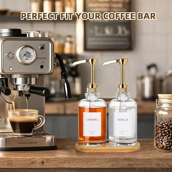 Coffee Syrup Dispenser, Glass Syrup Pump Dispenser - Image 5