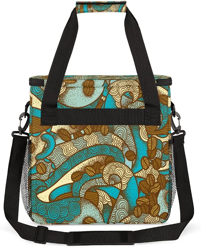 Vintage Boho Coffee Bean Maker Carring Bag Travel Carrying Storage Tote - Image 5
