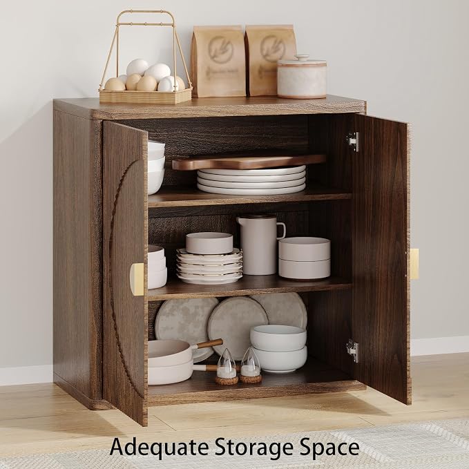 Modern Kitchen Sideboard with Storage, 31.5" Buffet Cabinet with 3 Adjustable - Image 5