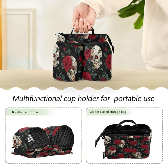 Luggage Cup Holder for Suitcases Free Hands Suitcase Cup Holder Travel Luggage - Image 4