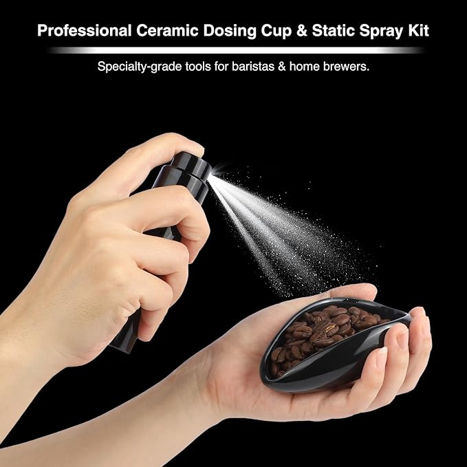 Ceramic Coffee Dosing Cup and 20 ML Spray Bottle Set - Image 3