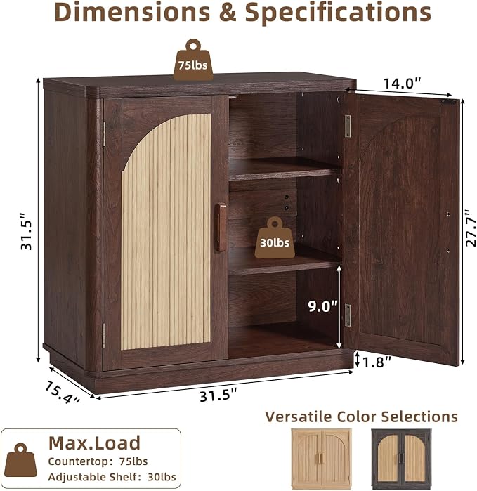 LEYAOYAO Fluted Buffet Cabinet - Image 2