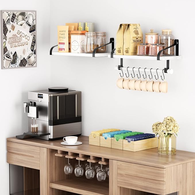 Love-KANKEI Floating Shelves for Coffee Bar, Bathroom Shelves - Image 2