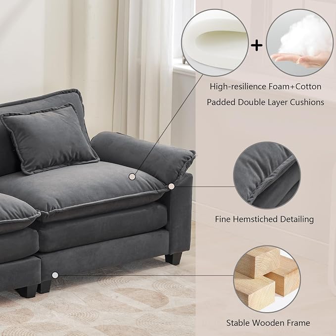 Modular Sectional Sofa, Cloud Couch - Image 3