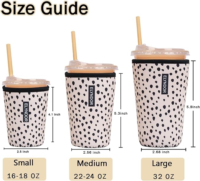 Reusable Insulated Sleeve for Iced Coffee Cup, Beverage Holder for Iced Coffee - Image 5