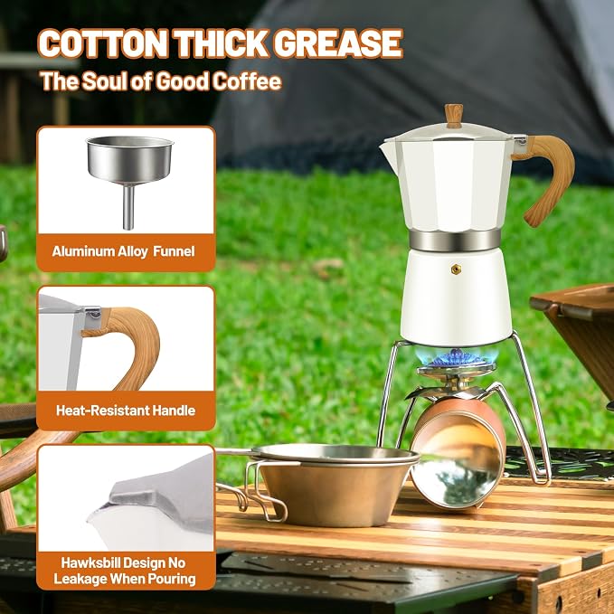 6 Cup Aluminum Espresso Stovetop Moka Pot Express Coffee Maker Percolator - Image 5