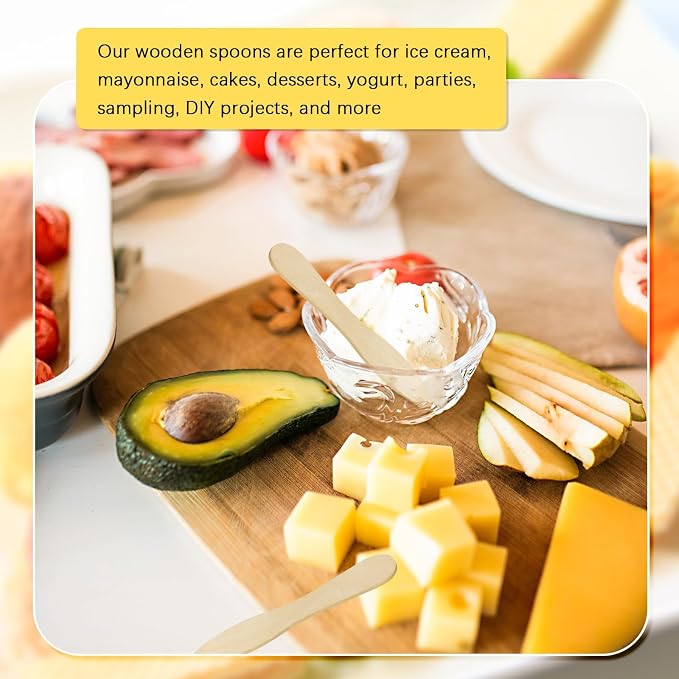1500 Pcs Small Wooden Spoons, Mini Disposable Ice Cream Tasting Spoons - Image 7