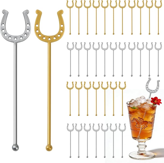 36 PCS Derby Drink Plastic Stirrers Swizzle Sticks, Kentucky Derby Party by DOTFOOT