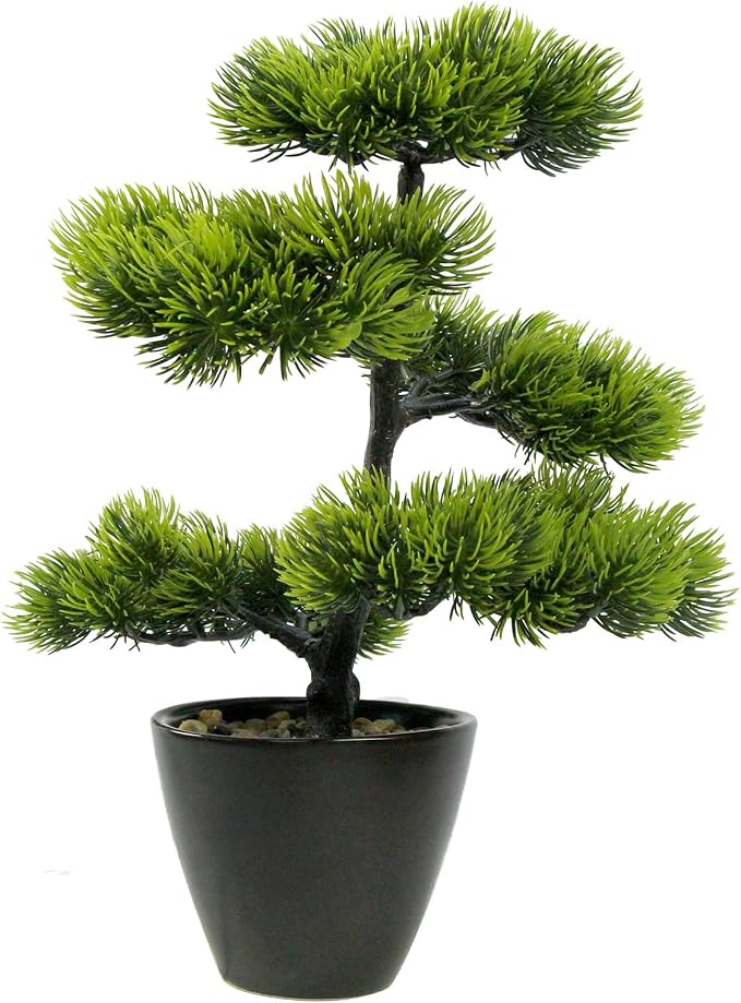 Artificial Bonsai Tree Juniper Indoor by GOVIRAYE