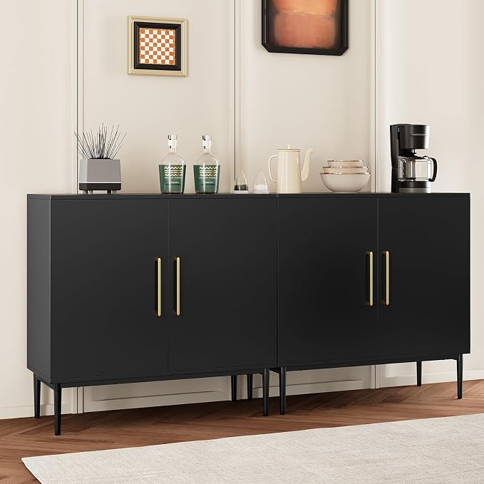 Set of 3 Black Storage Cabinet - Image 7