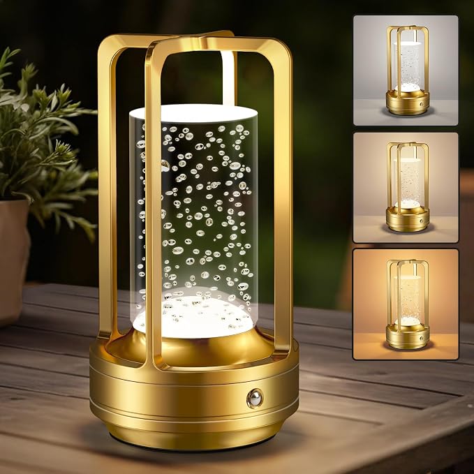 Portable Table Lamp for Outdoor Indoor: Cordless Rechargeable Desk Lamp by Yunaking