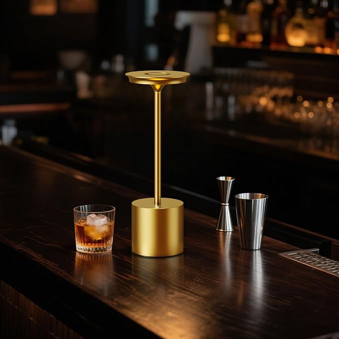 Rechargeable Cordless Metal Table Lamp, IP54 Waterproof, 6000mAh Battery - Image 7