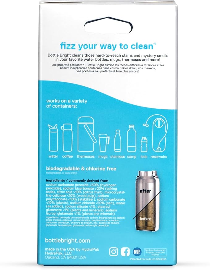 Bottle Bright Cleaning Tablets 12, Thermos | Removes Coffee Tea Stains - Image 2