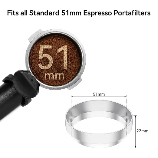 Magnetic Dosing Funnel, 51mm Dosing Funnel Aluminum Alloy, Espresso Dosing Ring - Image 2