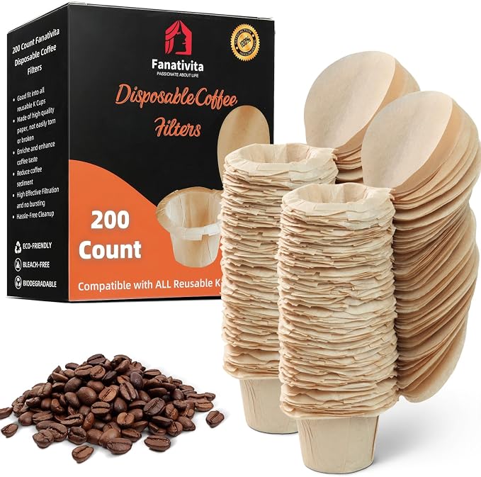 200 Count Fanativita K Cup Filters Disposable by Fanativita