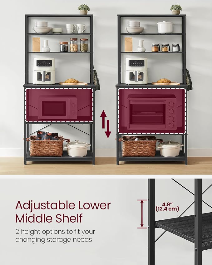 VASAGLE Coffee Bar, 31.5 Inches Baker's Rack - Image 6
