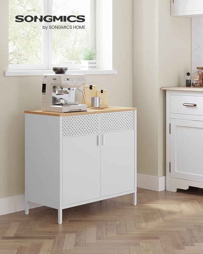 SONGMICS Storage Cabinet, Metal Cabinet, Sideboard - Image 2