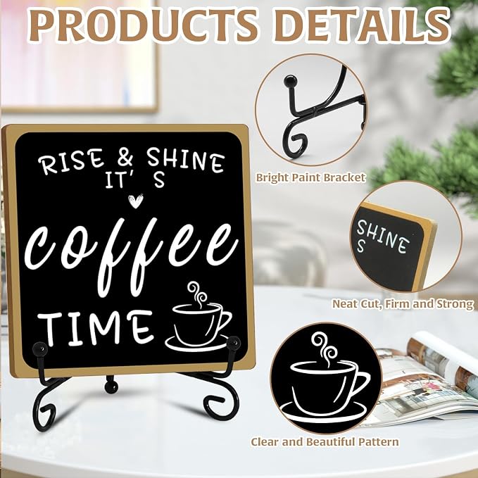 2Pcs Coffee Bar Sign Decorations, Coffee Decorations - Image 3